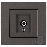 Розетка TV проходная Arvia Electric KAREN Антрацит (20 06 2000 272)